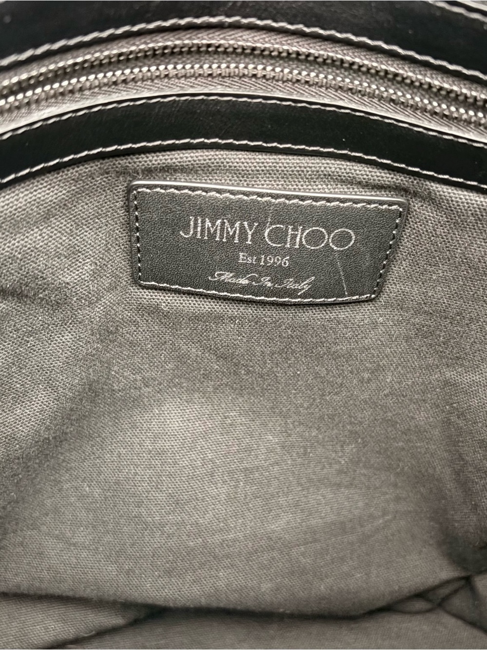 Jimmy Choo Black Leather Star Studded North South Tote Bag - Picture 5 of 7